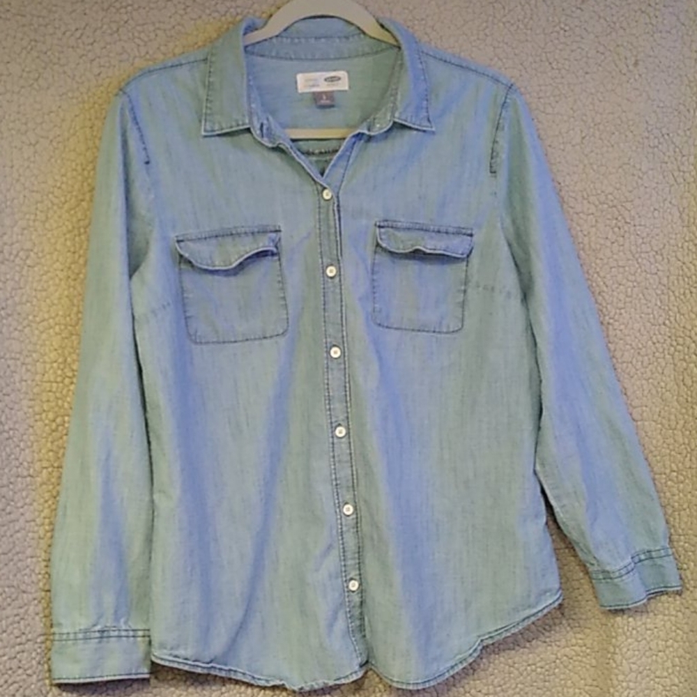 Women's Old Navy Long Sleeve Jean Blouse